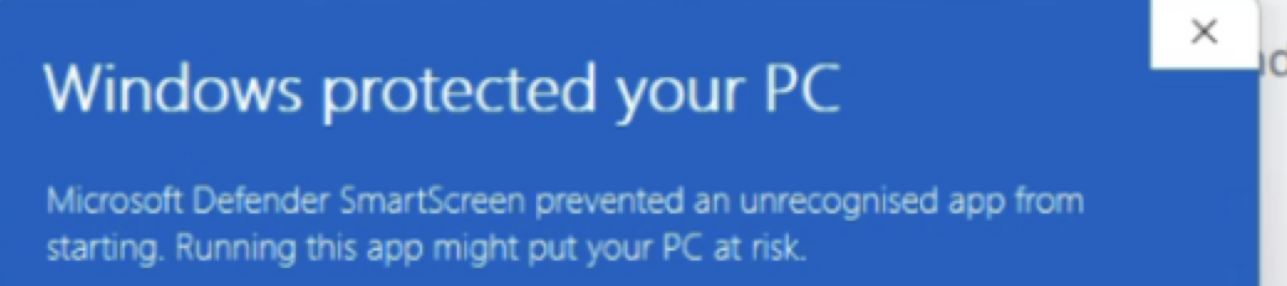 If the "Windows protected your PC" window appears, please continue with step 5.1, otherwise PyleHound should open directly.